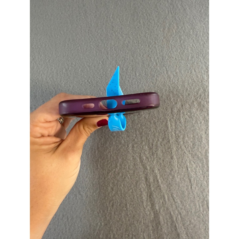 Loopy Case iPhone 13/14 Original 6.1 Purple Iridescent Glitter with Blue Loop - Picture 5 of 6